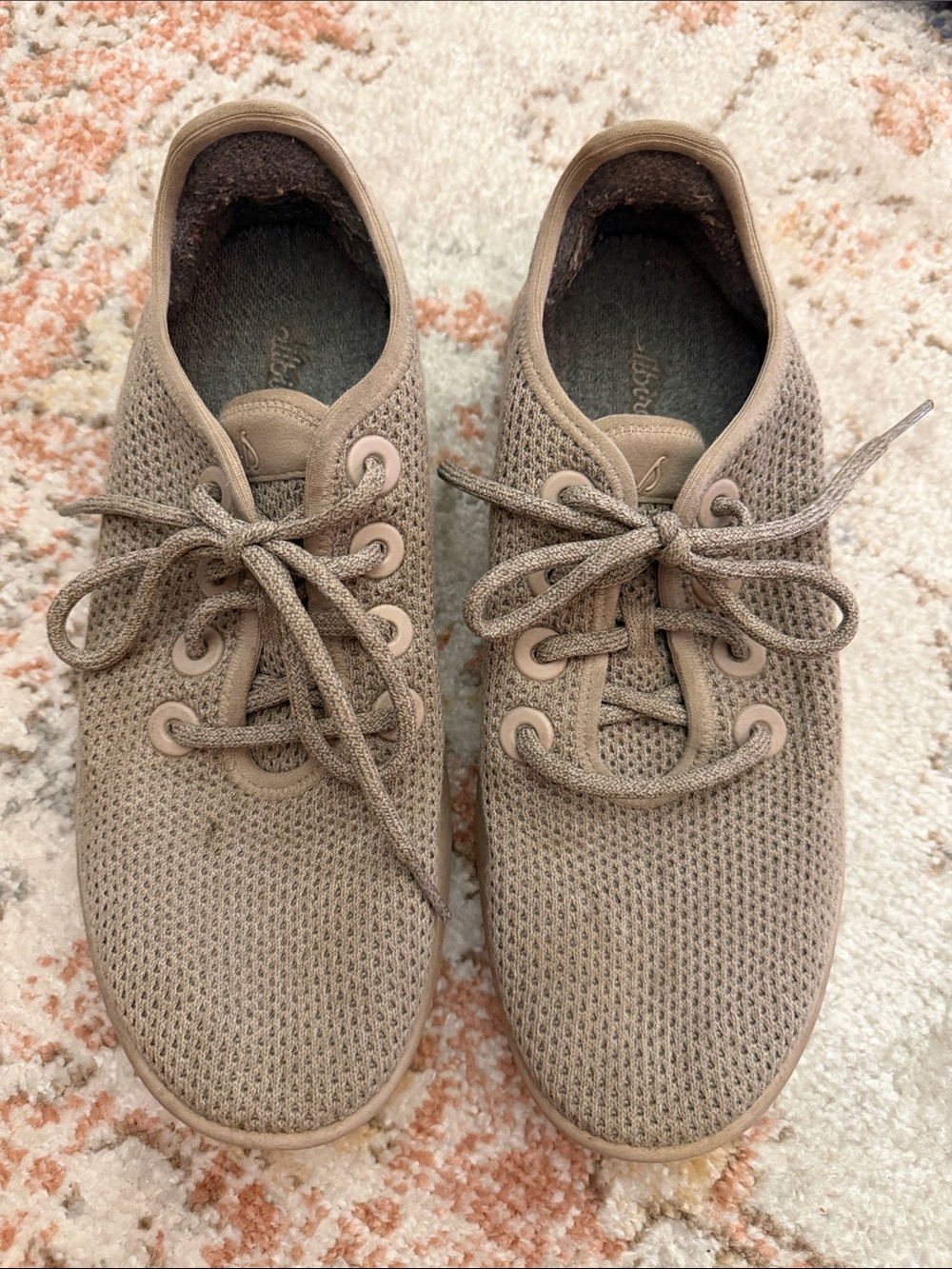 Allbirds Taupe Women's Lace-Up Knit Sneakers